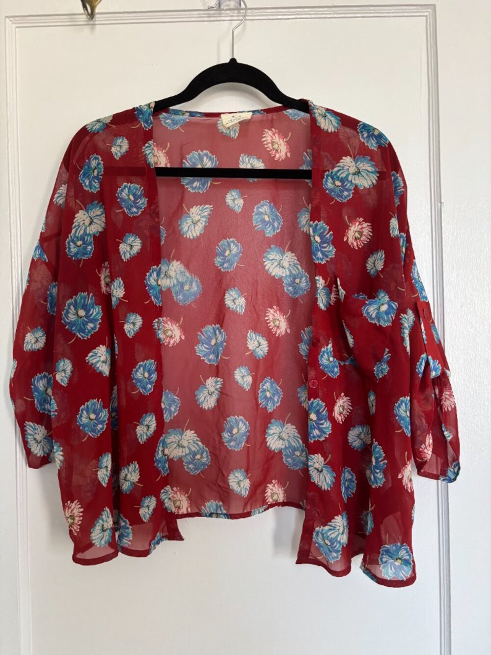 Pins & Needles red floral blouse